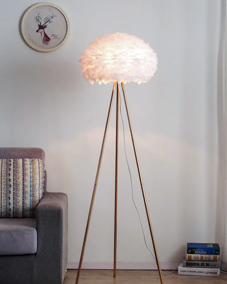 WOMO Feather Tripod Floor Lamp-WM7053 - Image 7