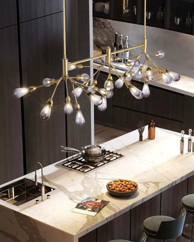 WOMO Firefly Gold Branch Linear Chandelier-WM2553 - Image 2