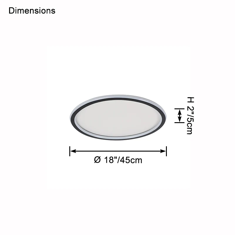 WOMO Flat Disc Flush Mount Ceiling Light-WM1122 - Image 11