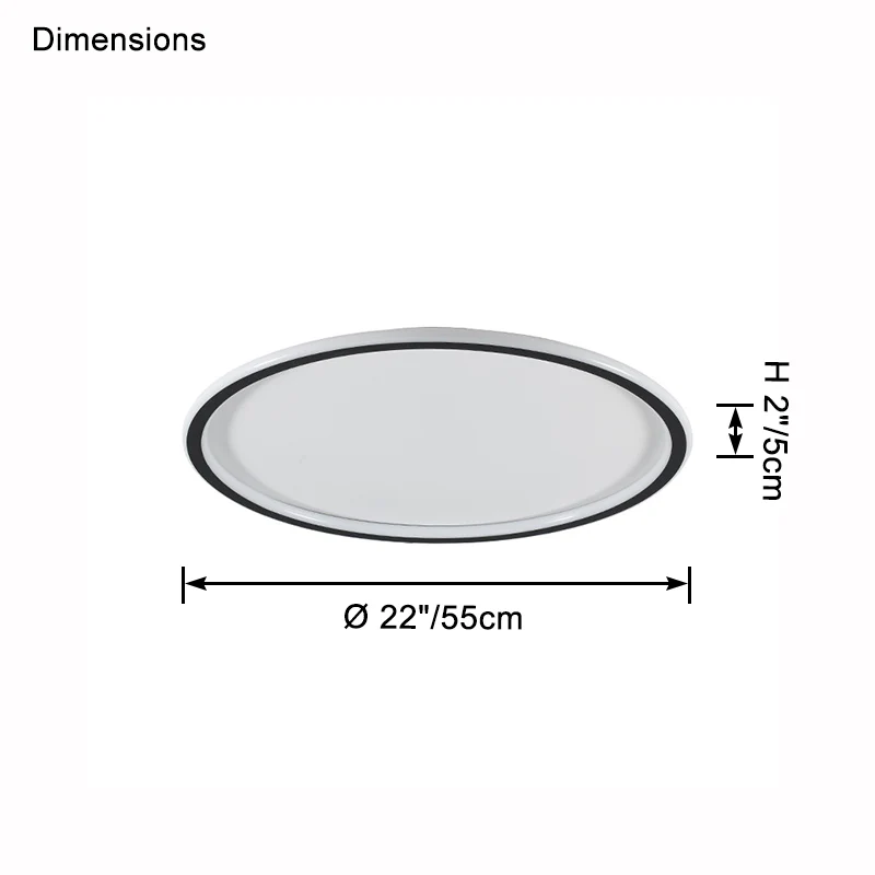 WOMO Flat Disc Flush Mount Ceiling Light-WM1122 - Image 13