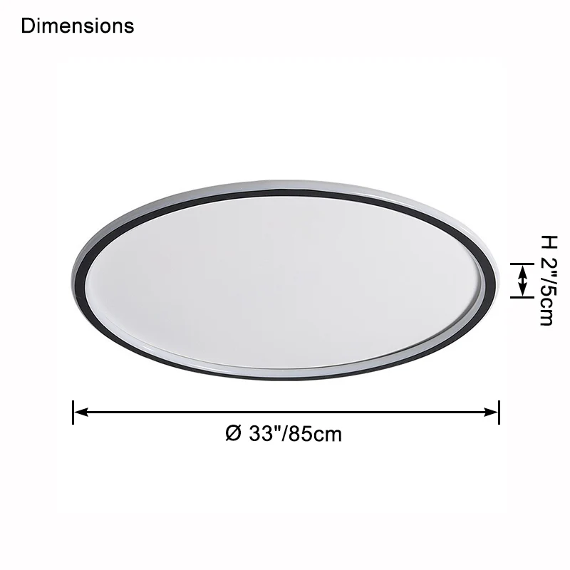 WOMO Flat Disc Flush Mount Ceiling Light-WM1122 - Image 15