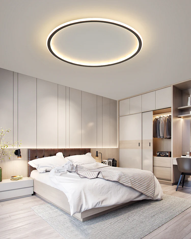 WOMO Flat Disc Flush Mount Ceiling Light-WM1122 - Image 4
