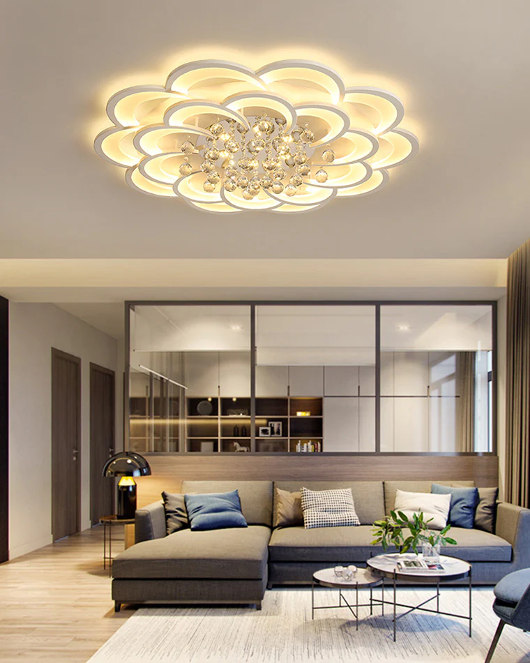 WOMO Big Flower Crystal Ceiling Light-WM1078 - Image 10
