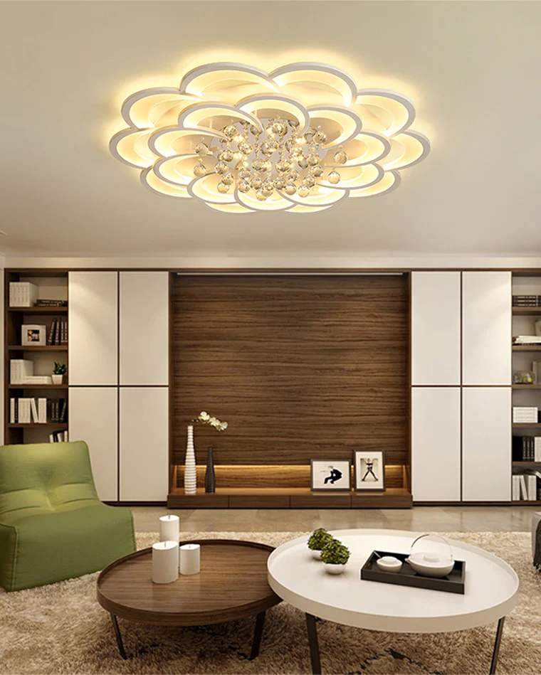 WOMO Big Flower Crystal Ceiling Light-WM1078 - Image 12