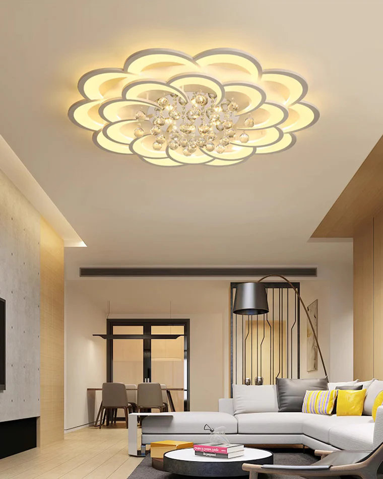 WOMO Big Flower Crystal Ceiling Light-WM1078 - Image 14