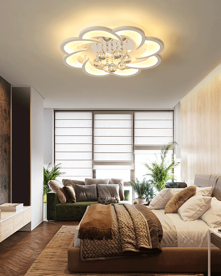 WOMO Big Flower Crystal Ceiling Light-WM1078 - Image 15