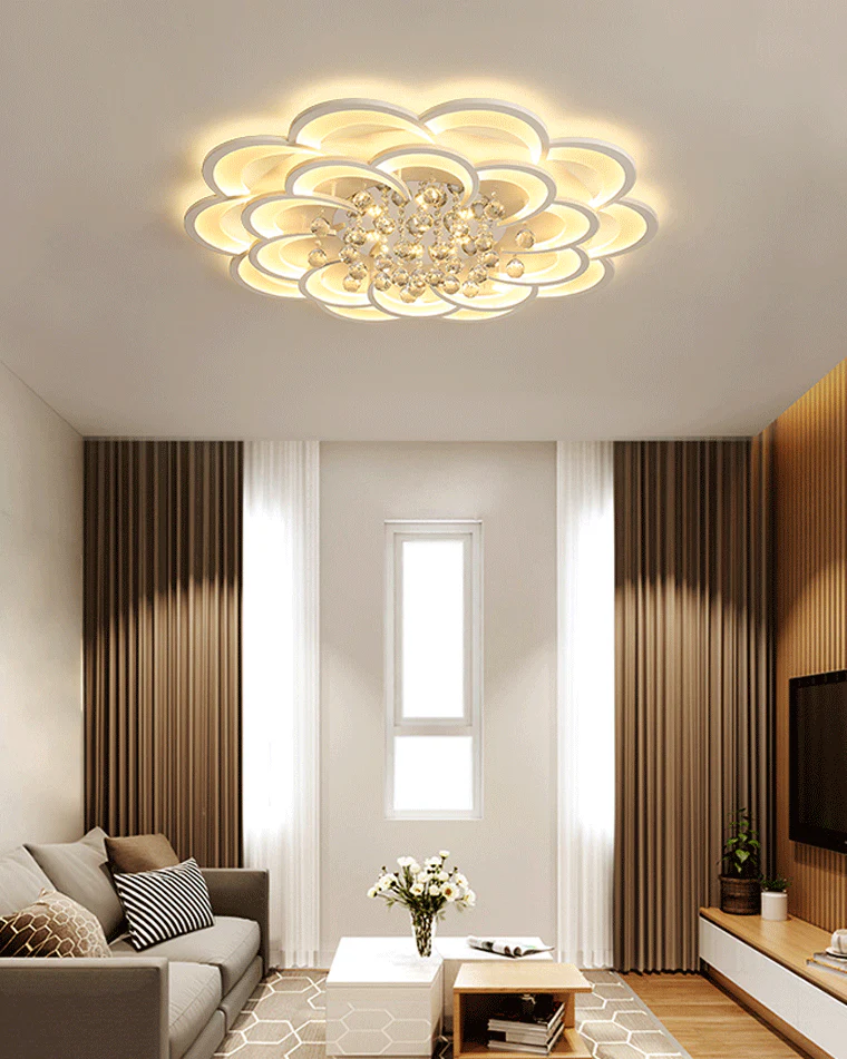 WOMO Big Flower Crystal Ceiling Light-WM1078 - Image 17