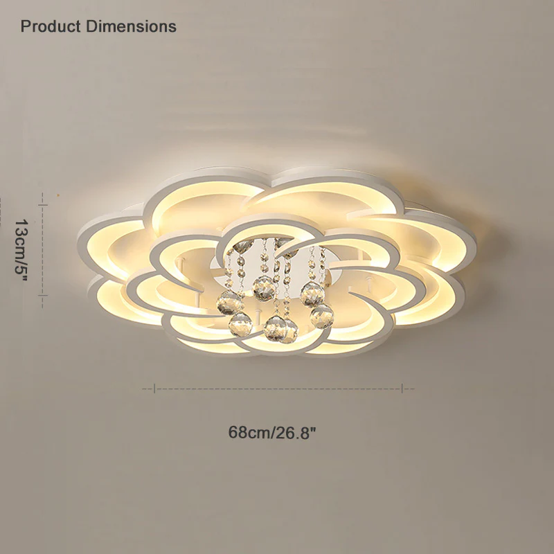 WOMO Big Flower Crystal Ceiling Light-WM1078 - Image 21
