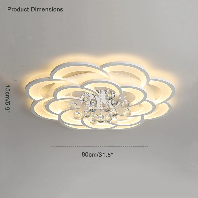 WOMO Big Flower Crystal Ceiling Light-WM1078 - Image 23