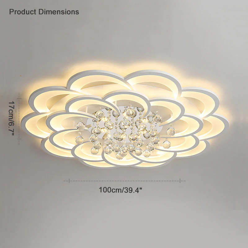 WOMO Big Flower Crystal Ceiling Light-WM1078 - Image 25