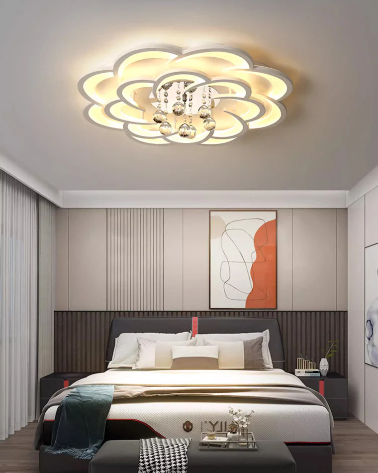 WOMO Big Flower Crystal Ceiling Light-WM1078 - Image 8