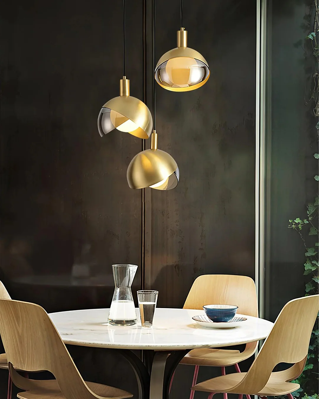 WOMO Asymmetrical Flower Glass Pendant Light-WM2681 - Image 2