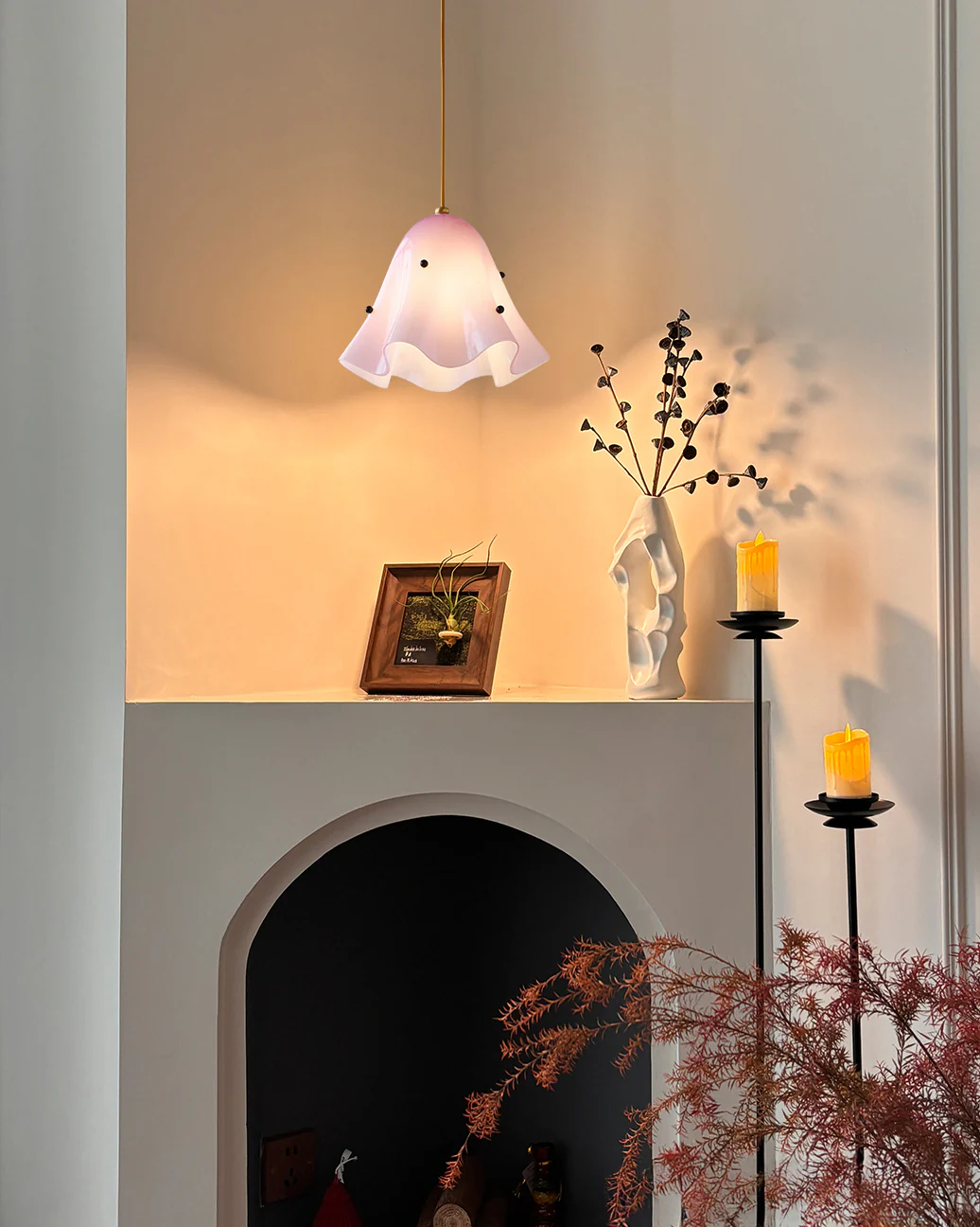 WOMO Flower Glass Pendant Light-WM3071 - Image 3