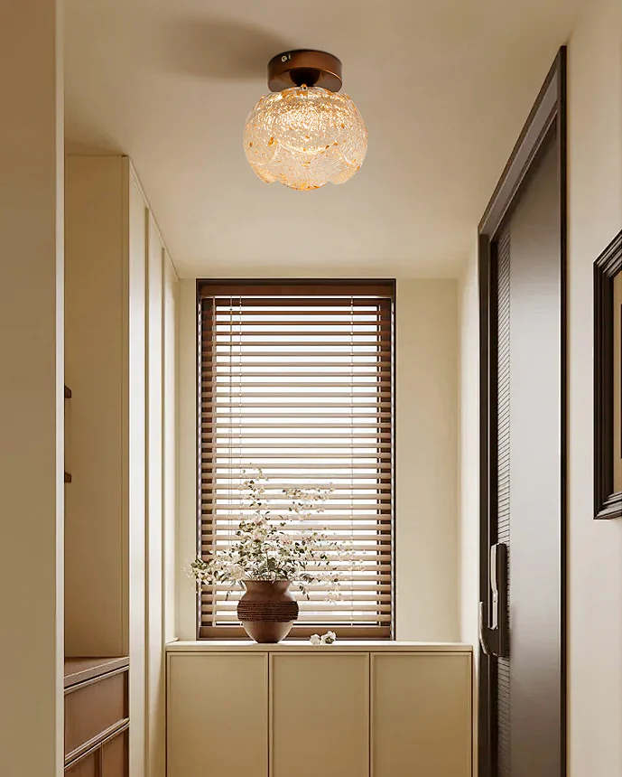 WOMO Flower Hallway Semi Flush Mount Ceiling Light-WM1196 - Image 2