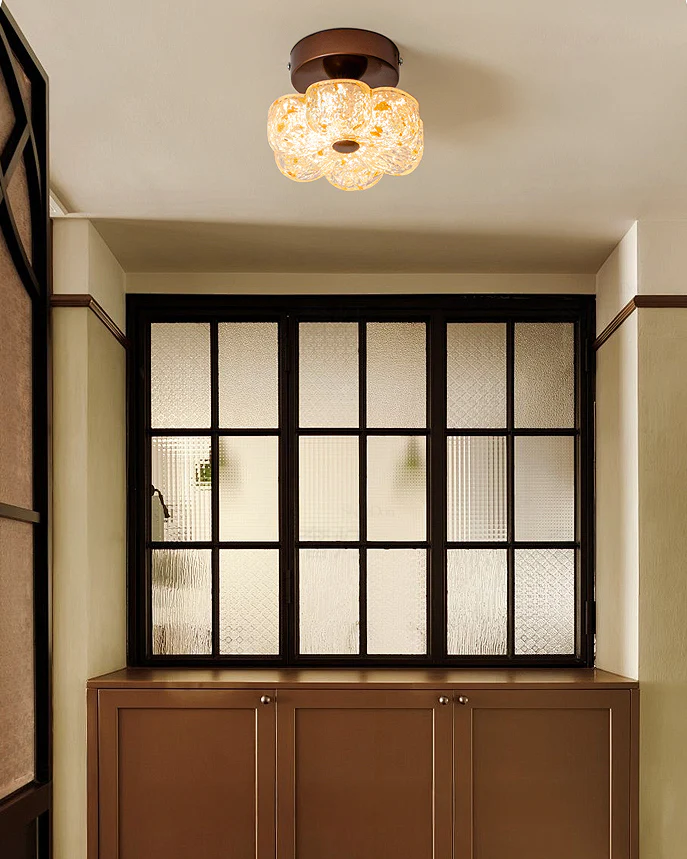 WOMO Flower Hallway Semi Flush Mount Ceiling Light-WM1196 - Image 4