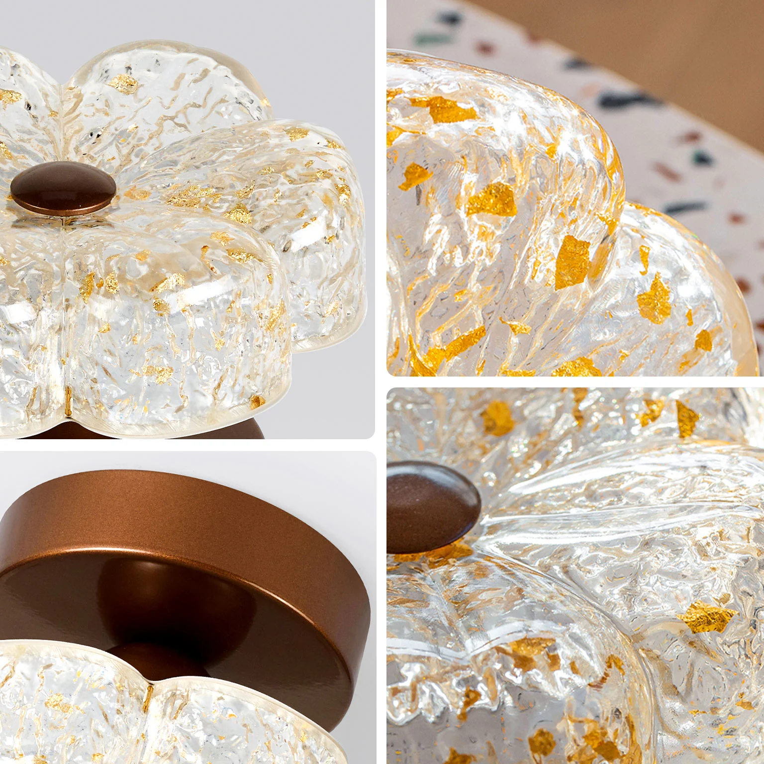 WOMO Flower Hallway Semi Flush Mount Ceiling Light-WM1196 - Image 7