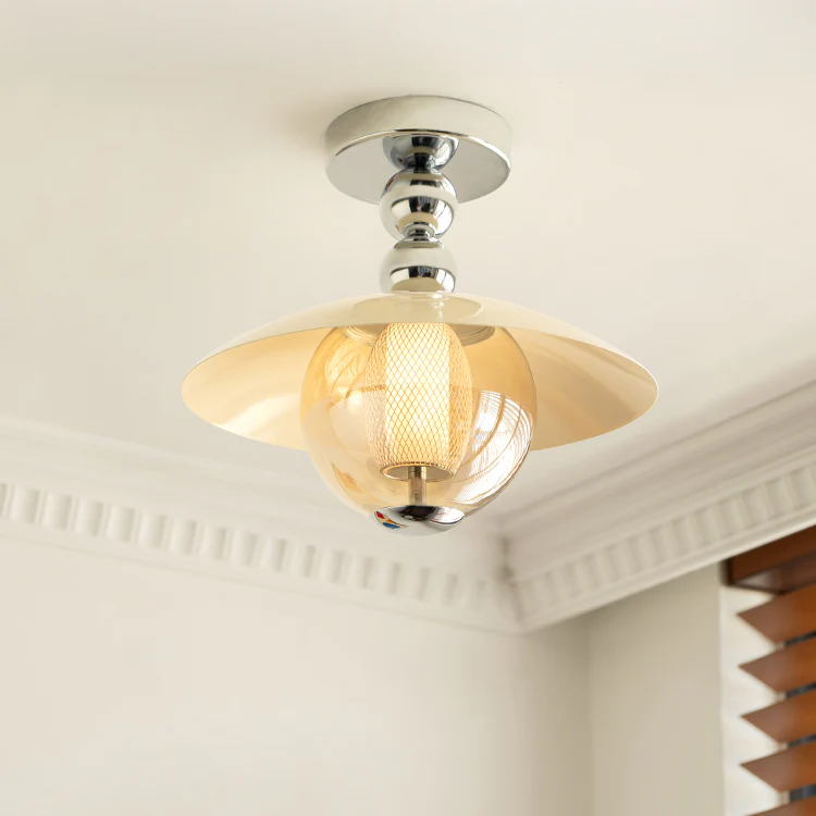 WOMO Flying Saucer Glass Ceiling Light-WM1220 - Image 16