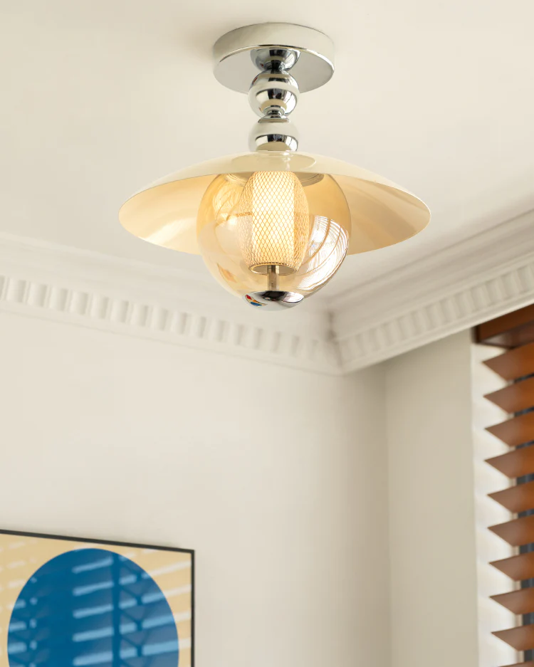 WOMO Flying Saucer Glass Ceiling Light-WM1220 - Image 4
