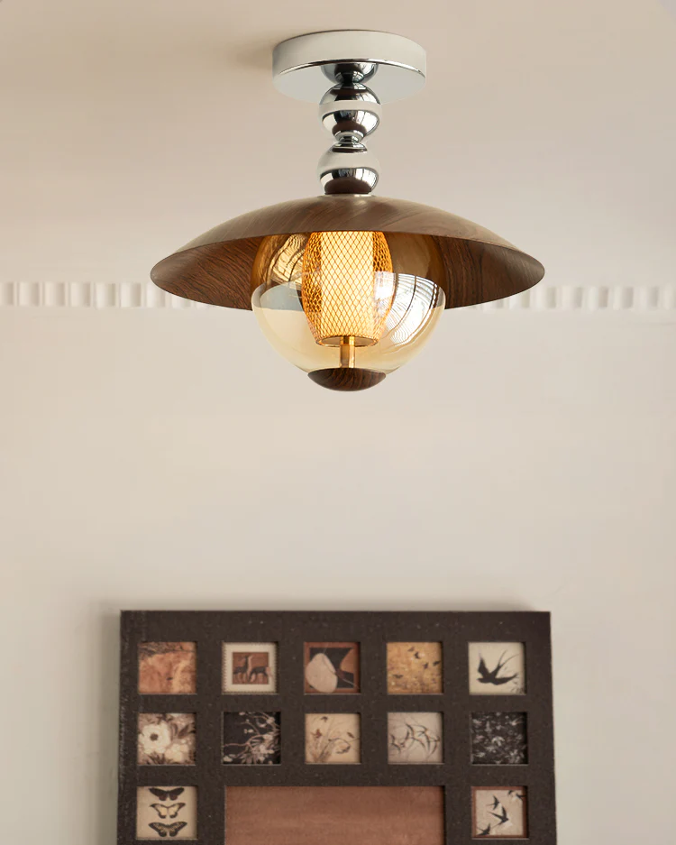 WOMO Flying Saucer Glass Ceiling Light-WM1220 - Image 6