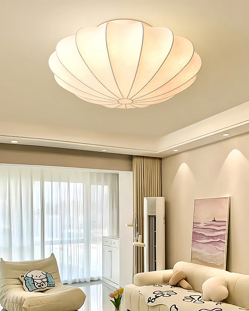 WOMO Flying Saucer Silk Flush Mount Ceiling Light-WM1113 - Image 2