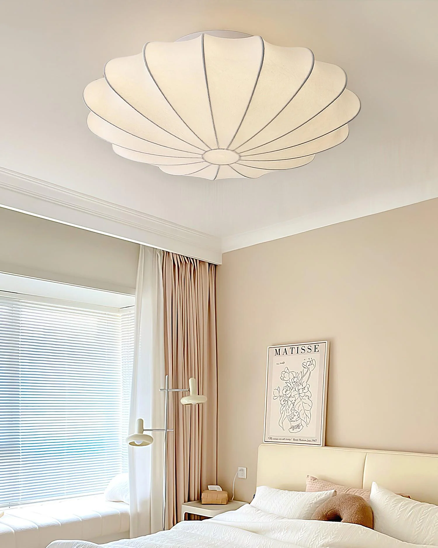 WOMO Flying Saucer Silk Flush Mount Ceiling Light-WM1113 - Image 3