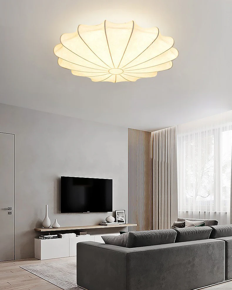 WOMO Flying Saucer Silk Flush Mount Ceiling Light-WM1113 - Image 5