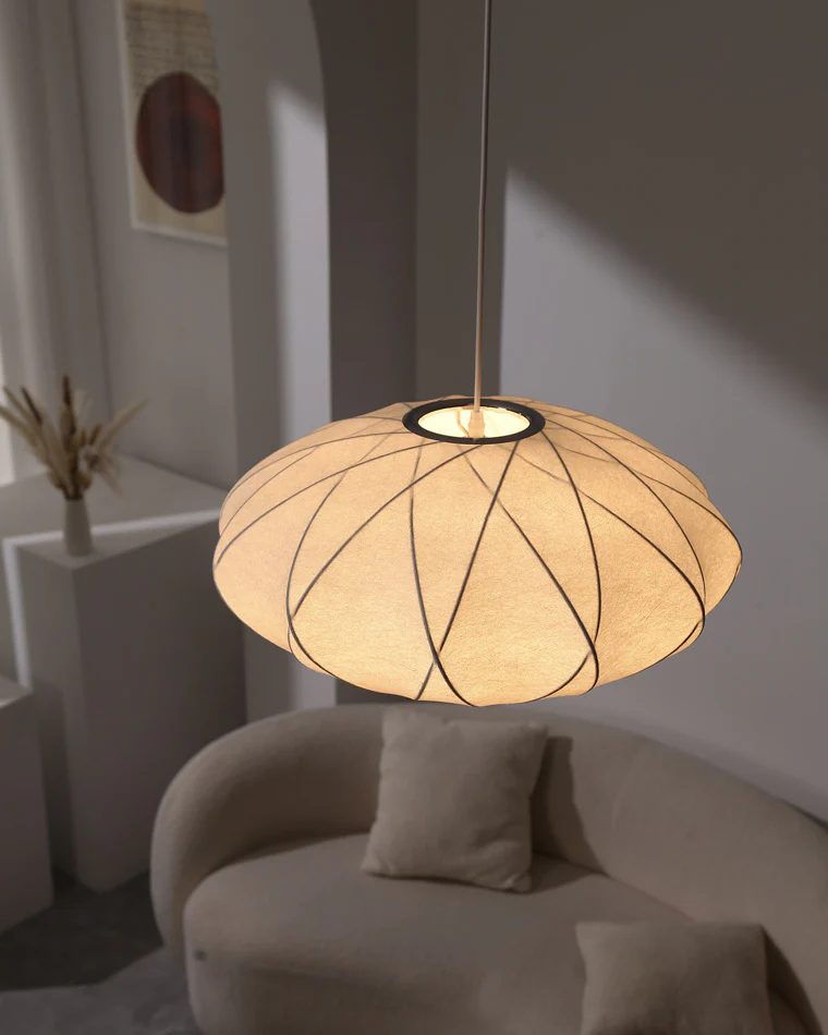 WOMO Flying Saucer Silk Pendant Light-WM2535 - Image 2