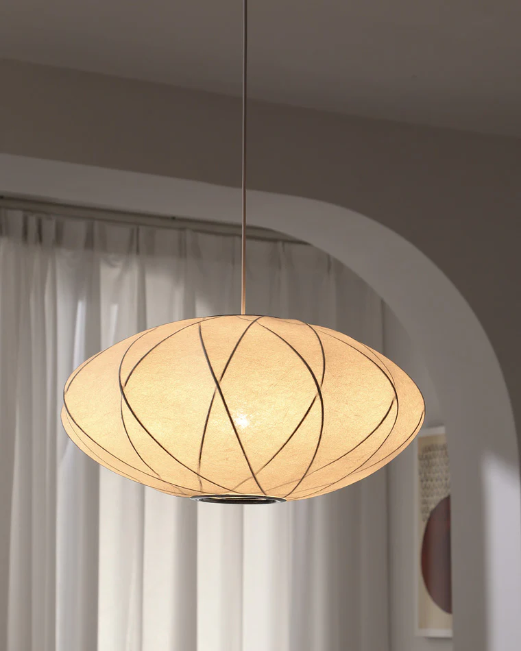WOMO Flying Saucer Silk Pendant Light-WM2535 - Image 6