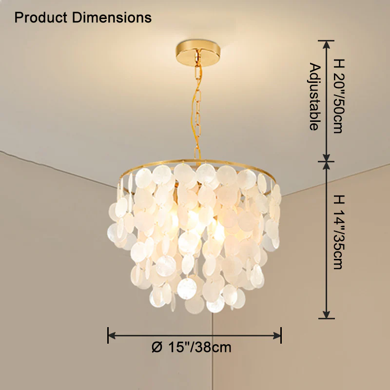 WOMO Capiz Round Chandelier-WM2474 - Image 18