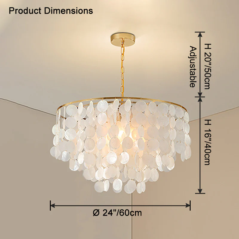 WOMO Capiz Round Chandelier-WM2474 - Image 22