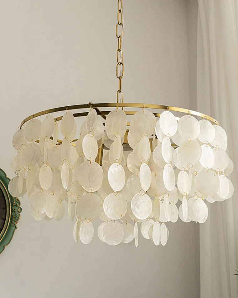 WOMO Capiz Round Chandelier-WM2474 - Image 3