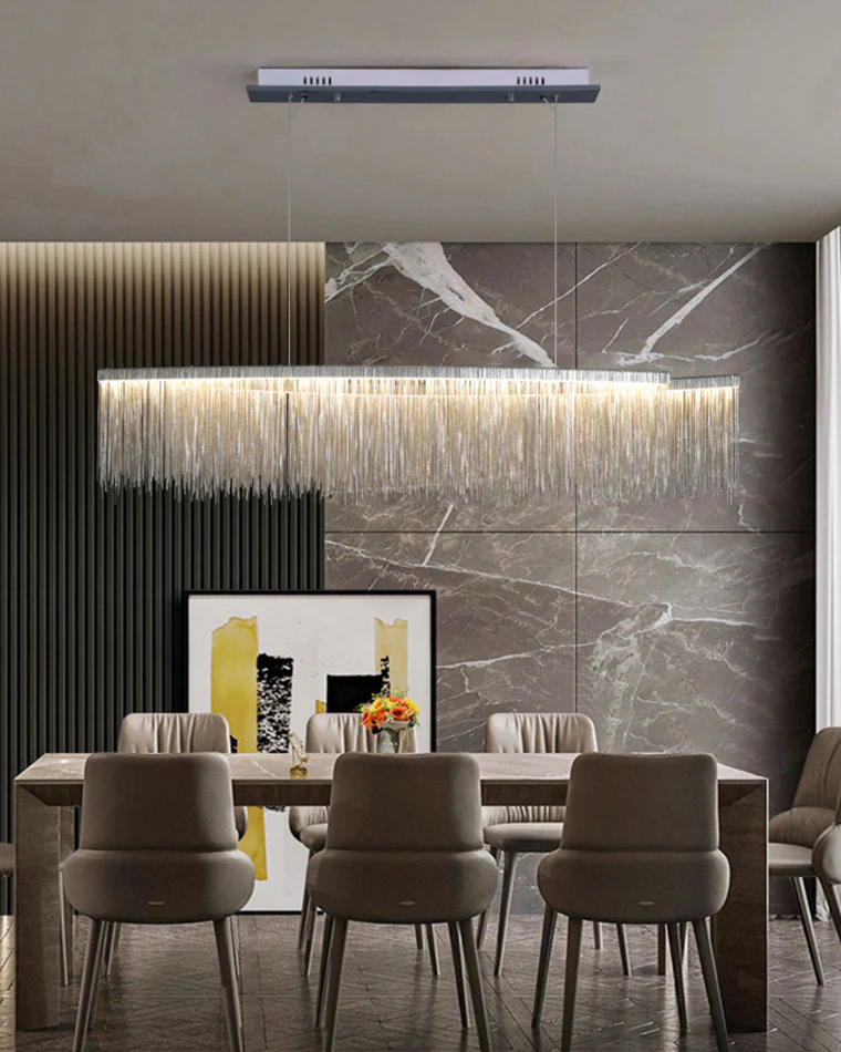 WOMO Fringe Linear Chandelier-WM2062b - Image 15