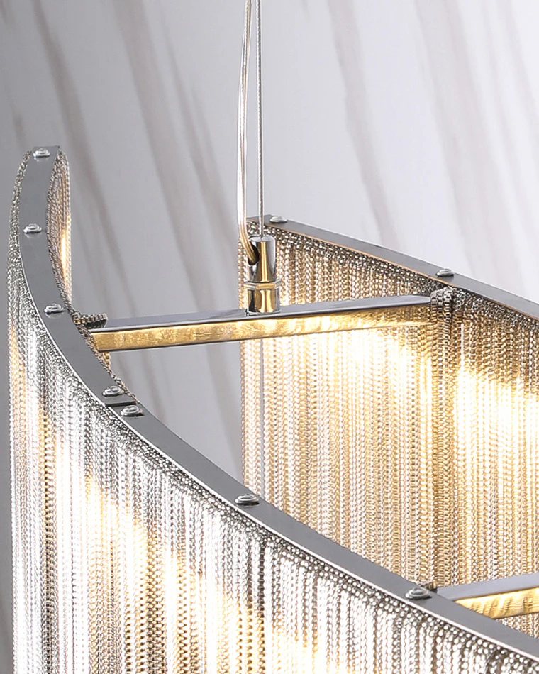WOMO Fringe Linear Chandelier-WM2062b - Image 30