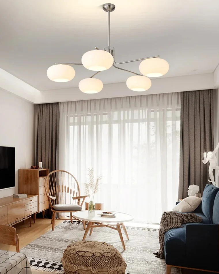 WOMO Frosted Glass Arm Chandelier-WM2797 - Image 4