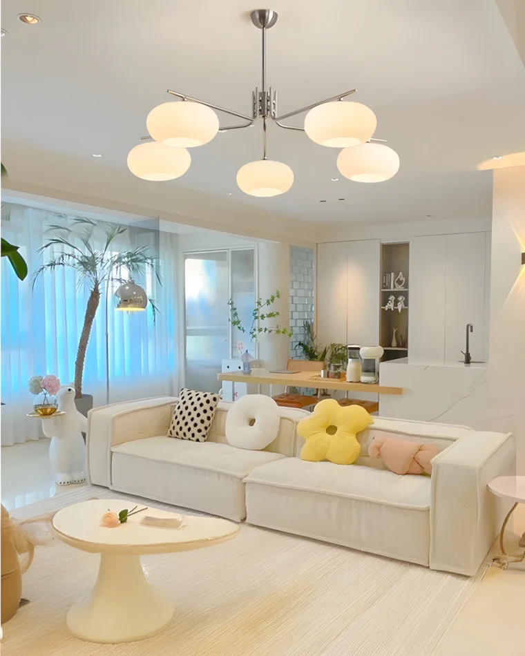 WOMO Frosted Glass Arm Chandelier-WM2797 - Image 5