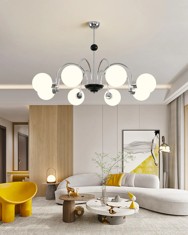 WOMO Frosted Glass Globe Chandelier-WM2304 - Image 11