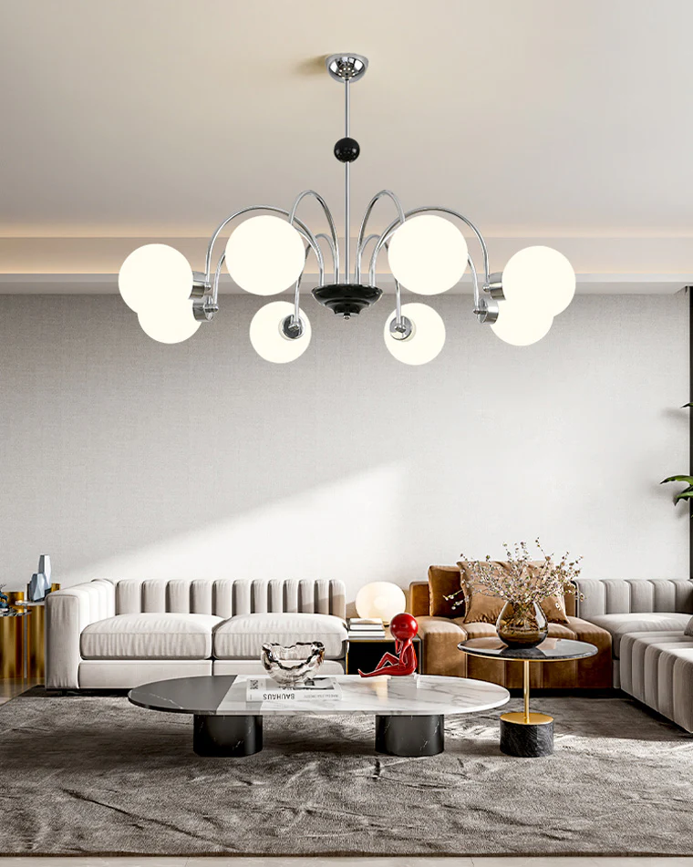 WOMO Frosted Glass Globe Chandelier-WM2304 - Image 12