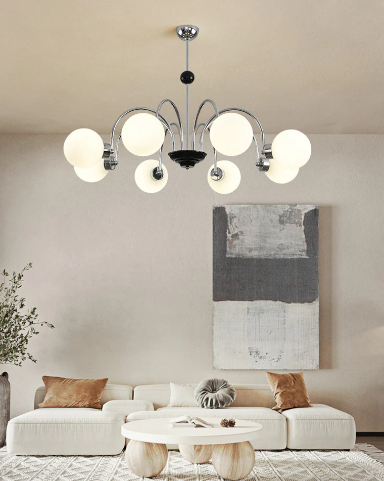 WOMO Frosted Glass Globe Chandelier-WM2304 - Image 13