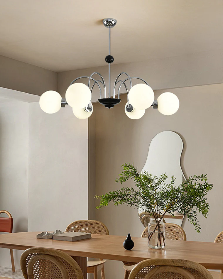 WOMO Frosted Glass Globe Chandelier-WM2304 - Image 2