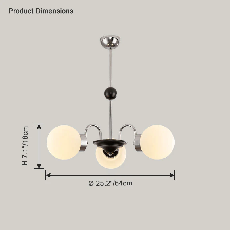 WOMO Frosted Glass Globe Chandelier-WM2304 - Image 25