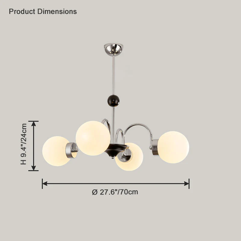 WOMO Frosted Glass Globe Chandelier-WM2304 - Image 29