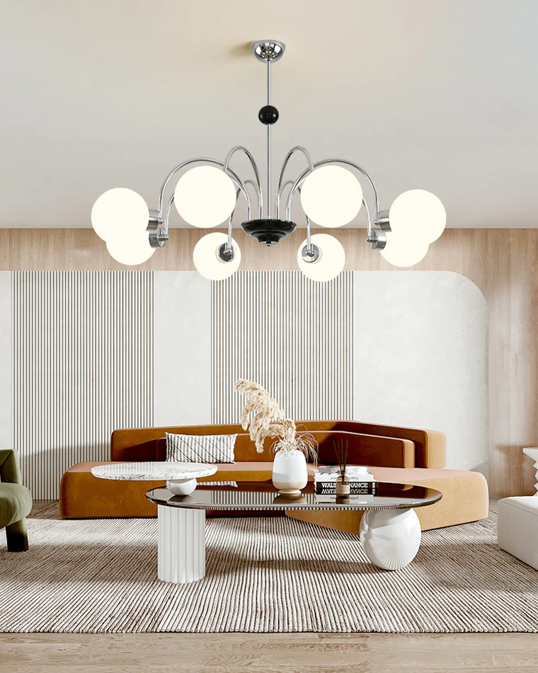 WOMO Frosted Glass Globe Chandelier-WM2304 - Image 3