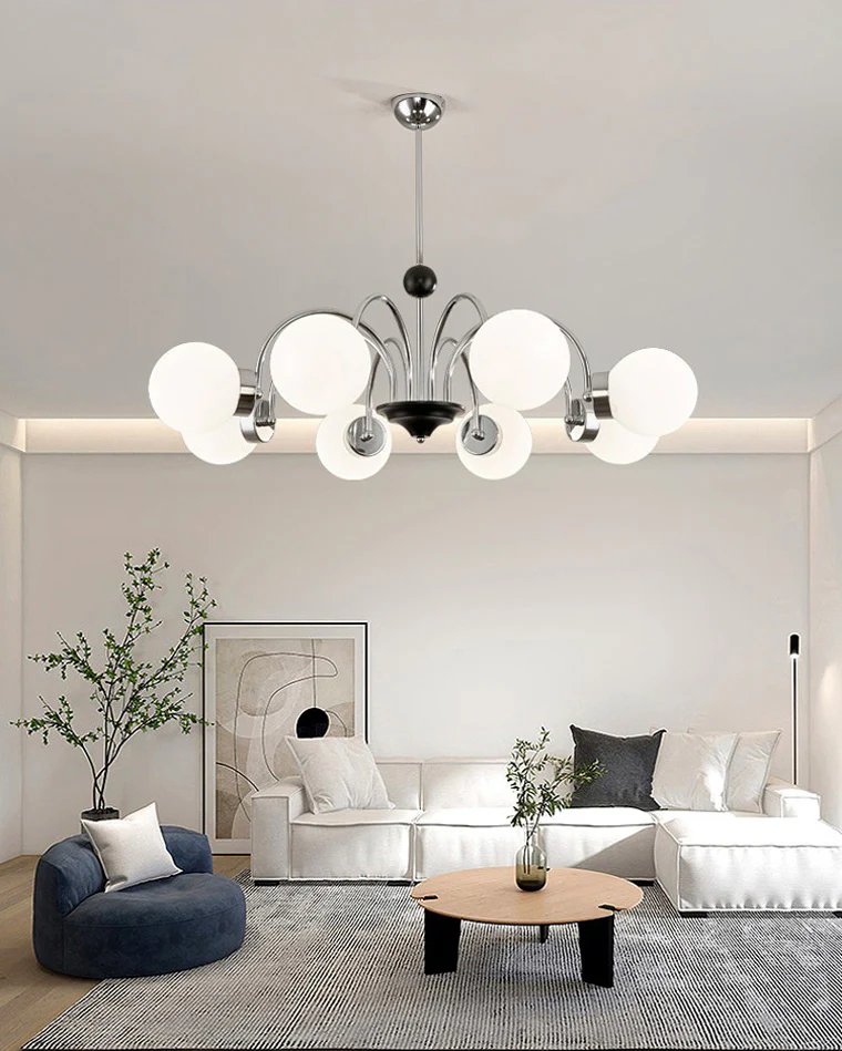 WOMO Frosted Glass Globe Chandelier-WM2304 - Image 7