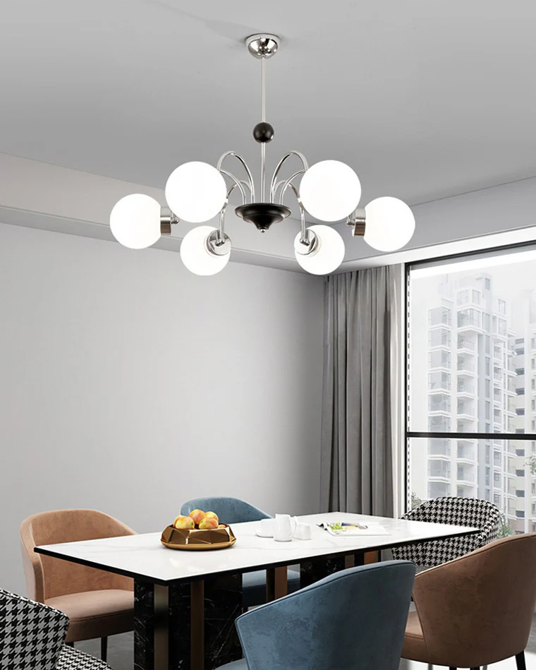 WOMO Frosted Glass Globe Chandelier-WM2304 - Image 8
