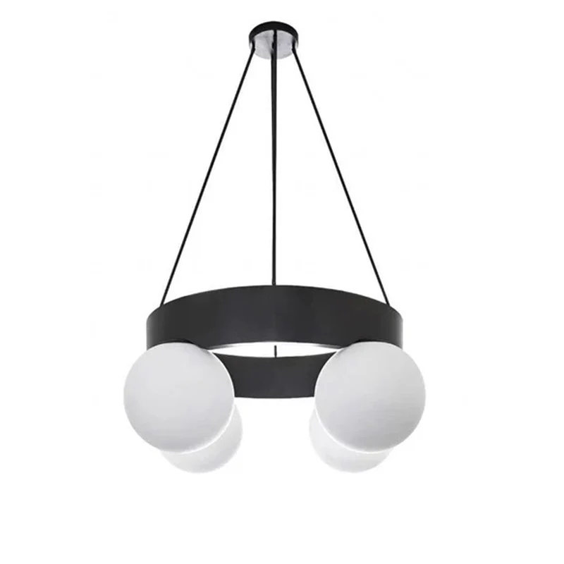 WOMO Round Frosted Glass Globe Chandelier-WM2717 - Image 16