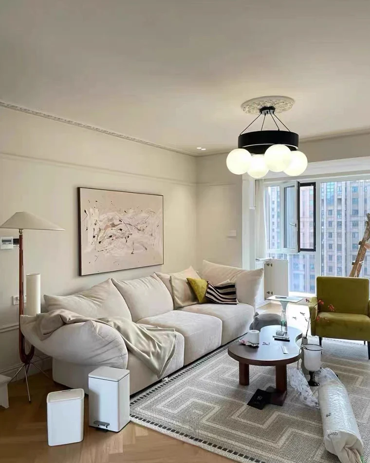 WOMO Round Frosted Glass Globe Chandelier-WM2717 - Image 6