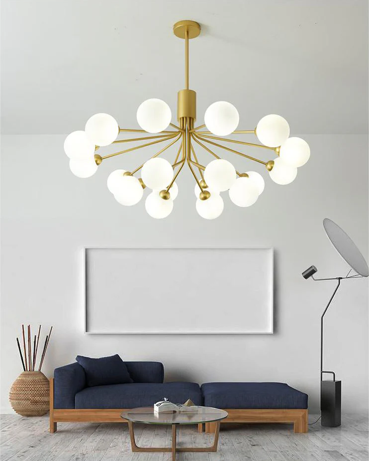 WOMO Frosted Glass Globe Chandelier-WM2915 - Image 6