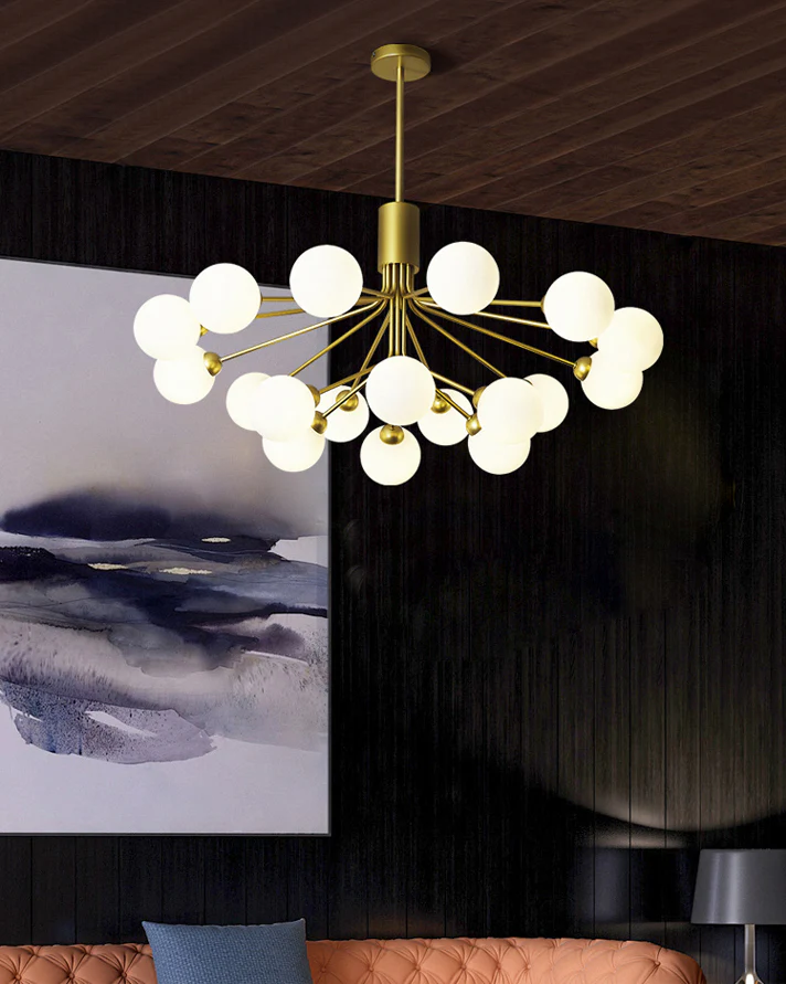 WOMO Frosted Glass Globe Chandelier-WM2915 - Image 7
