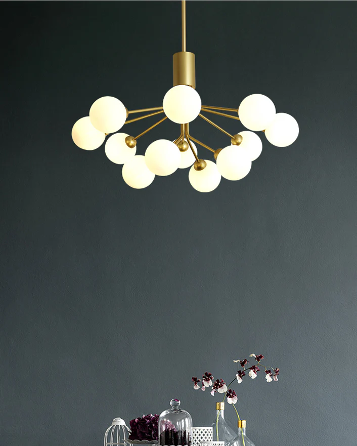 WOMO Frosted Glass Globe Chandelier-WM2915 - Image 8