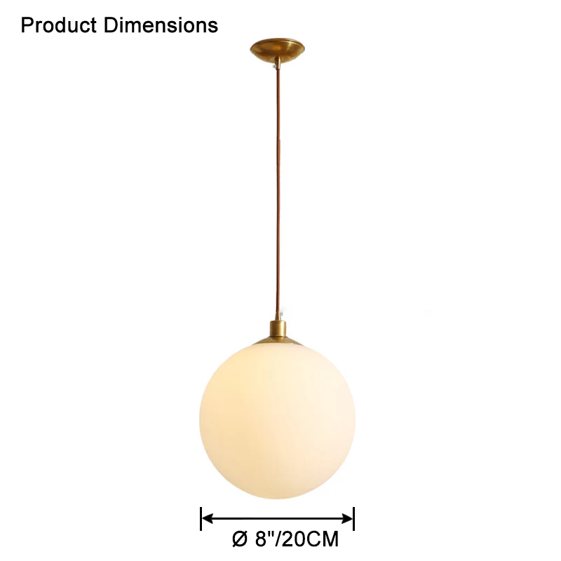 WOMO Frosted Glass Globe Pendant Light-WM2505 - Image 13